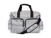 Trend Lab Black and White Aztec Deluxe Duffle Diaper Bag