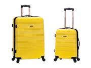 Rockland Luggage Melbourne 2 Pc Expandable ABS Spinner Luggage Set