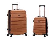 Rockland Luggage Melbourne 2 Pc Expandable ABS Spinner Luggage Set