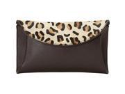 Scully Pebbled Leather Haircalf Clutch
