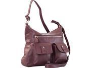 R R Collections Leather 2 Front Pockets Hobo
