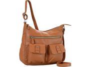 R R Collections Leather 2 Front Pockets Hobo