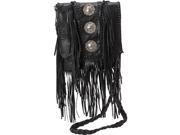 Scully Full Flap with Three Conchos and Fringe Shoulder Bag