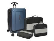 Traveler s Choice Barcelona 22in. Polycarbonate Hardside Spinner Packing Cubes Set