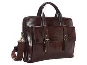 Mancini Leather Goods RFID Secure Double Compartment Laptop