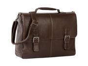 Tyler Tumbled Leather Brokers Bag Coffee