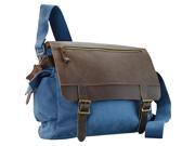 R R Collections Canvas Messenger Bag With Leather On Flap