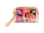 Jacki Design Tropicana Two Piece Cosmetic Bag Set with Wristlet