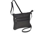 R R Collections Soft Drum Dyed Leather Square Crossbody Bag