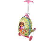 pb travel Dora Friends Kids Carry On with Foldable Scooter Attached