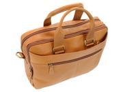 R R Collections Genuine Leather Briefcase with Laptop Sleeve