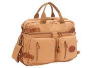 Vicenzo Leather Flex Canvas Leather Messenger Bag Briefcase Backpack