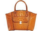 Vicenzo Leather Carrina Croc Embossed Dome Tote