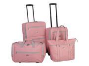 American Flyer Greek Key 4 Piece Rolling Luggage Set