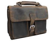 Vagabond Traveler 14in. Medium Leather Laptop Briefcase