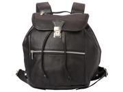 Piel Double Compartment Leather Backpack