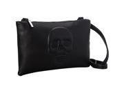 Mechaly Skully Vegan Leather Skull Crossbody Handbag
