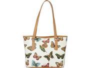 Aurielle Carryland Butterfly Saffiano Tote