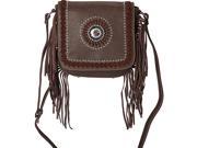 Montana West Fringe Crossbody with Colorful Concho