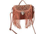 Montana West Embroidered Messenger with Heart Shaped Lock