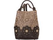 Montana West Laser Cut Out Floral Pattern Backpack
