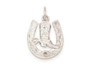 Sterling Silver Horseshoe with Boot Charm