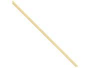 8 Inch 14k 4.5mm Open Concave Curb Chain Bracelet in 14 kt Yellow Gold