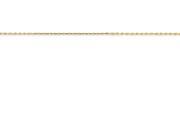 6 Inch 14k 1mm Machine made Rope Chain Bracelet in 14 kt Yellow Gold