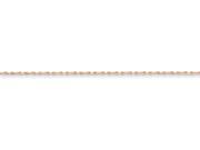 9 Inch 14k Rose Gold 1.8mm bright cut Rope Chain Ankle Bracelet Smaller Ankles