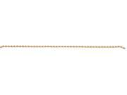 10 Inch 14k 2.25mm bright cut Quadruple Rope Chain Ankle Bracelet in 14 kt Yellow Gold