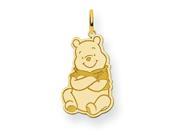 Disney Winnie the Pooh Charm in Gold Plated Silver