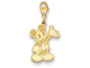 Disney Waving Mickey Lobster Clasp Charm in 14 kt Yellow Gold