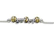 Zable Sterling Silver Wild Life Theme Bracelet with 7 Beads
