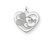 Disney Mickey Heart Charm in Sterling Silver