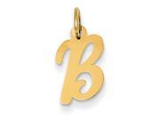 14k Small Script Initial B Charm in 14 kt Yellow Gold