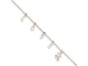Sterling Silver 10 W 1 Ext. Anklet