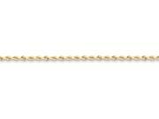 7 Inch 10k 2.5mm Handmade bright cut Rope Chain Bracelet in 10 kt Yellow Gold