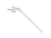 Sterling Silver 10inch Solid Polished Palm Tree Anklet