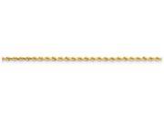 7 Inch 14k 2mm bright cut Rope with Lobster Clasp Chain Bracelet in 14 kt Yellow Gold