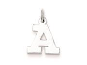 Sterling Silver Small Block Initial a Charm