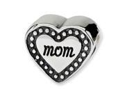 Reflections Sterling Silver Mom Heart Bead Charm