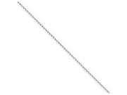 10 Inch 14k White Gold 1.65mm Solid bright cut Cable Chain Ankle Bracelet