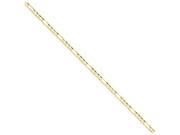 8 Inch 14k 4.5mm Concave Open Figaro Chain Bracelet in 14 kt Yellow Gold