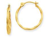 14k Twist Hoop Earrings in 14 kt Yellow Gold