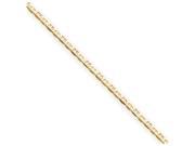 7 Inch 14k 3mm Concave Anchor Chain Bracelet in 14 kt Yellow Gold