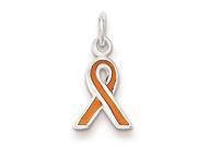 Sterling Silver Orange Enameled Awareness Charm