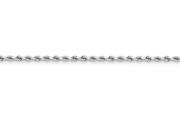 7 Inch 14k White Gold 2.5mm bright cut Rope Chain Bracelet