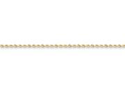 9 Inch 10k 2mm Handmade bright cut Rope Chain Ankle Bracelet Smaller Ankles in 10 kt Yellow Gold
