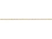 7 Inch 10k 2mm Machine Made bright cut Rope Chain Bracelet in 10 kt Yellow Gold