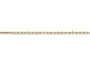 7 Inch 10k 2.25mm Handmade bright cut Rope Chain Bracelet in 10 kt Yellow Gold